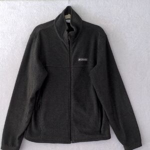 Columbia Mens Gray Fleece Full Zip‎ Outdoor Jacket Size M